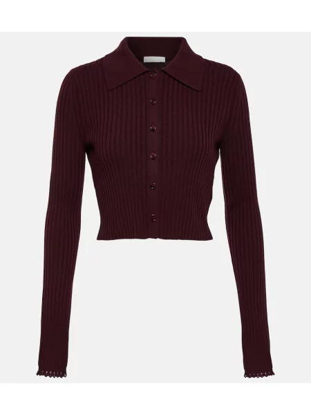 Cardigan Chloé de lână violet