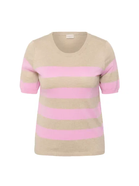 KAFFE CURVE Pulóver KClizzy világos / világos-rózsaszín bézs