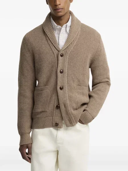 Gulerat cardigan Barbour maro