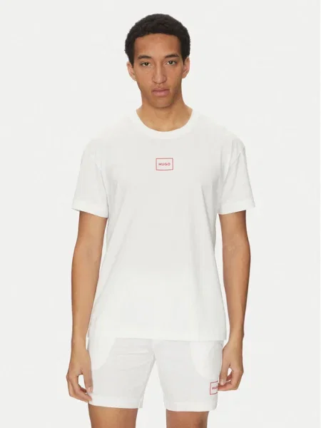 HUGO Tricou Laze Bej alb