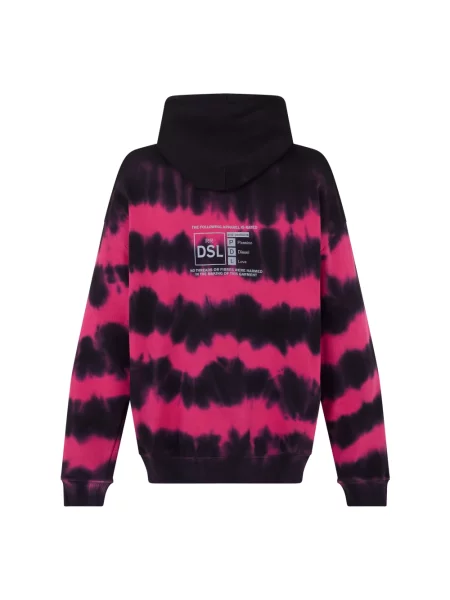 Bluza z kapturem Diesel z kapturem wiązana czarna