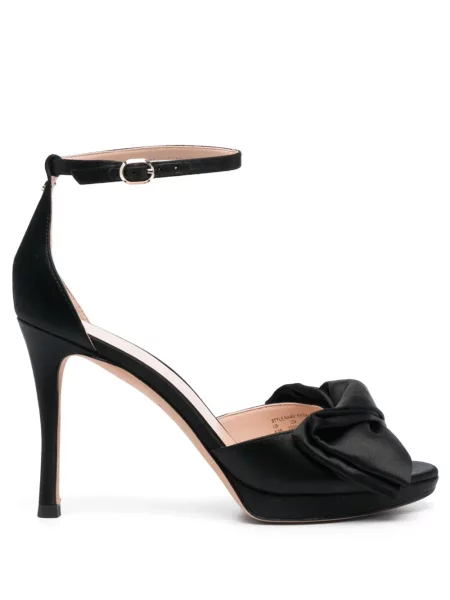 Sandale Kate Spade cu funde din satin negru