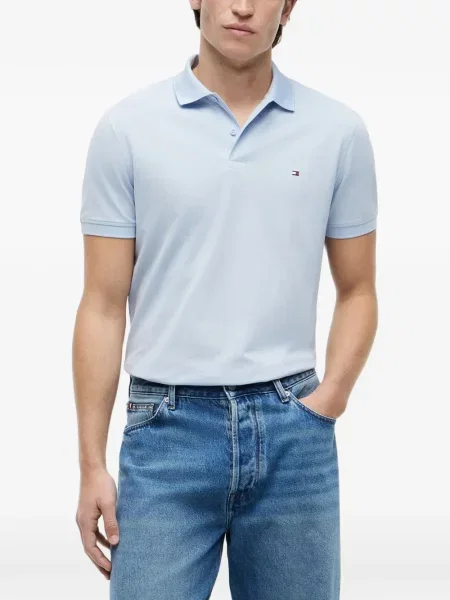 Rövid pólóing Tommy Hilfiger autogrammal kék