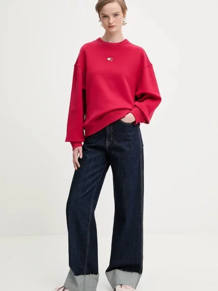 Tommy Jeans μπλούζα ροζ