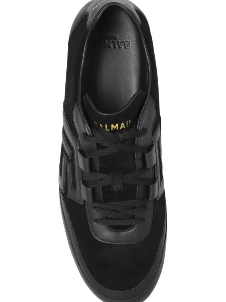 Sneakerși Balmain din piele cu autograf negru