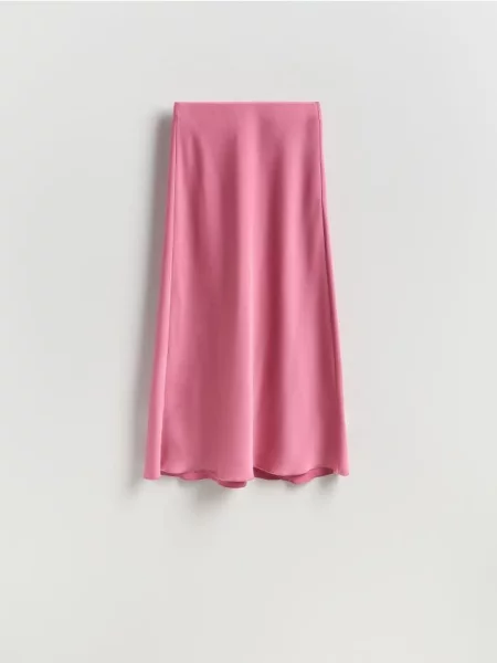 Reserved Fustă midi roz-pudră roz