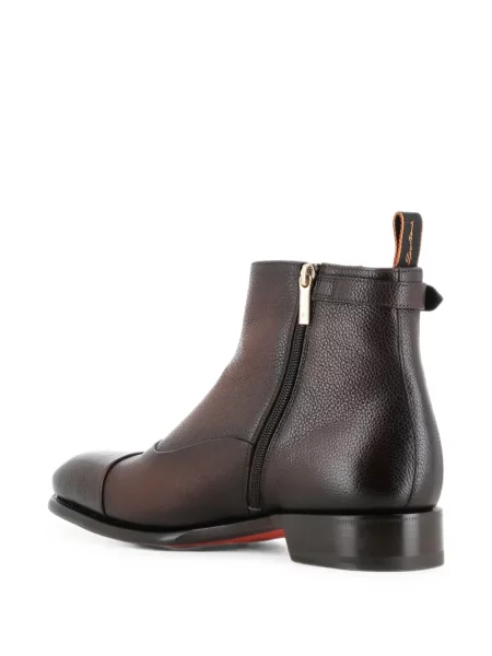 Botine Santoni cu cataramă maro