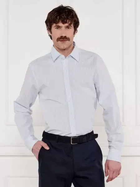 Joop! Jeans Cămașă Elias | cu adaos de in albastru