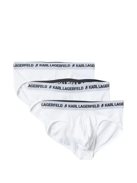 Chiloți multipac Karl Lagerfeld cu autograf alb