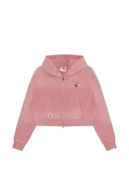Decupat hanorac cu glugă Aape By A Bathing Ape cu autograf roz