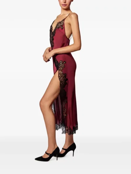 Rochie midi Kiki De Montparnasse din dantelă roșu