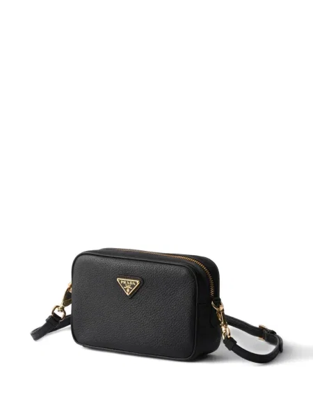 Кожаный боди Prada черно