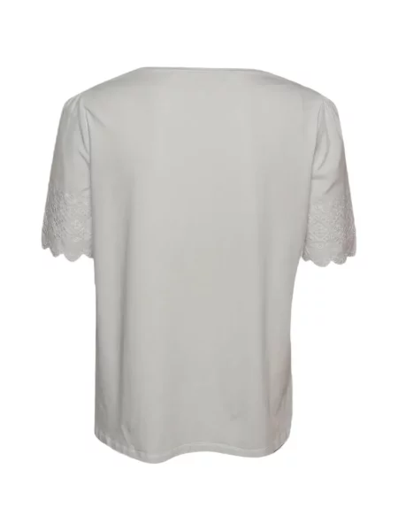 Top Weekend Max Mara cu broderie alb