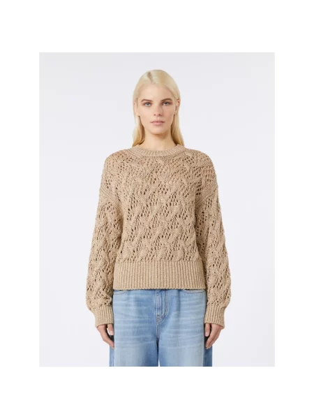 Sweter Max Mara Studio brązowy