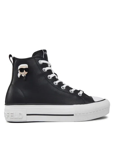 Кожени кецове Karl Lagerfeld KAMPUS MAX NFT черно