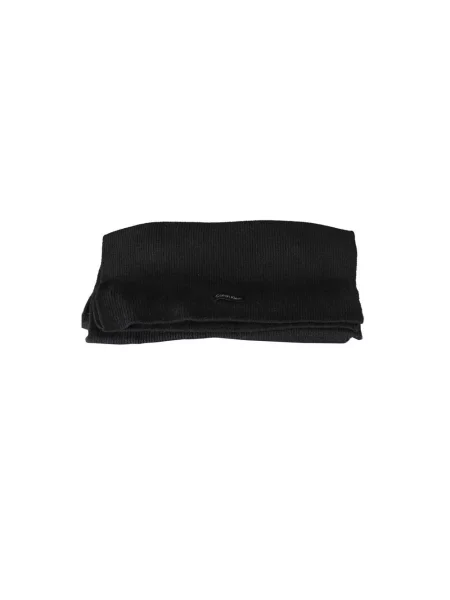 Haftowana szal Calvin Klein z kaszmiru elegancka czarna
