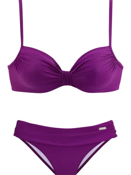 LASCANA Costum de baie două piese mov închis