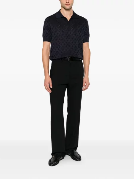Tricou Dolce & Gabbana din jacard albastru