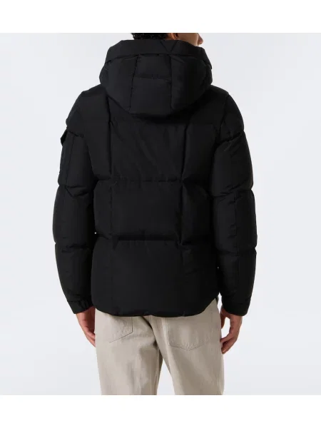 Geacă cu puf Moncler cu glugă negru
