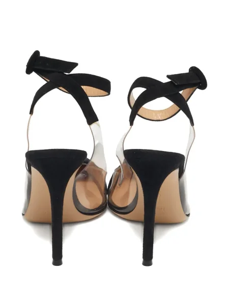 Pantofi cu toc Gianvito Rossi din piele de căprioară alb