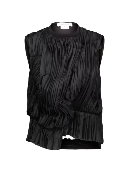 Top Comme Des Garçons s draperijom crna