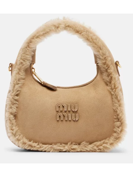 Torebka Miu Miu zamszowa brązowa