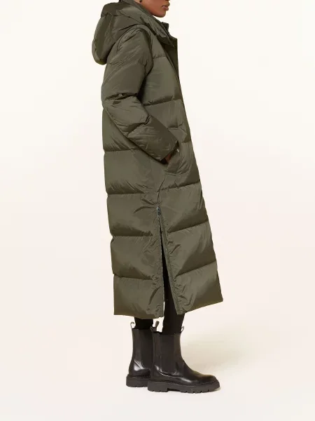 Woolrich Péřový Kabát Kelly S Odnímatelnou Kapucí tmavě zelená