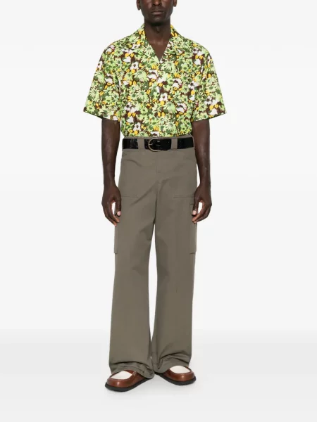 Cămașă Marni cu model floral cu imagine verde