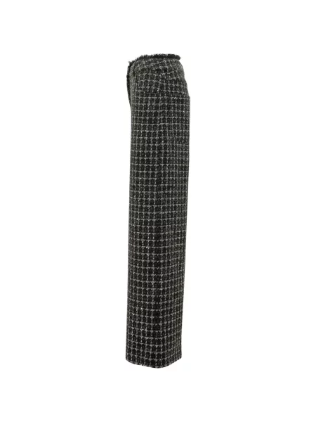 Pantaloni Msgm din tweed negru