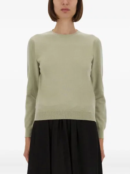 Pulover Maison Margiela cu decolteu rotund verde