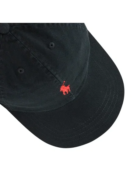 Шапка с козирки Polo Ralph Lauren бродирана черно