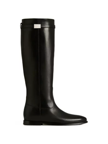 Botine Kiton din piele cu autograf negru