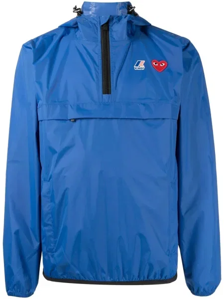 Hanorac cu glugă Comme Des Garcons Play albastru