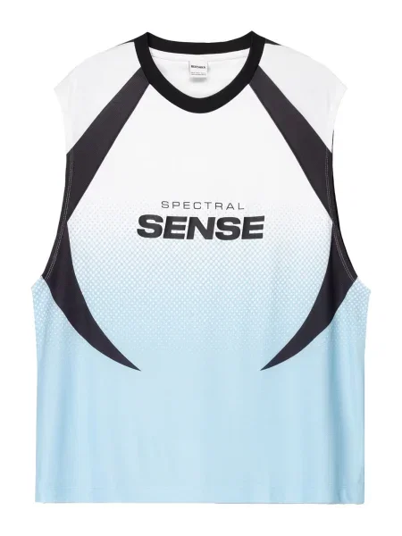 Bershka Majica svetlo modra / črna bela