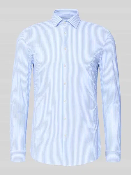 Koszula biznesowa o kroju super slim fit z kołnierzykiem typu kent Jake*s błękitna