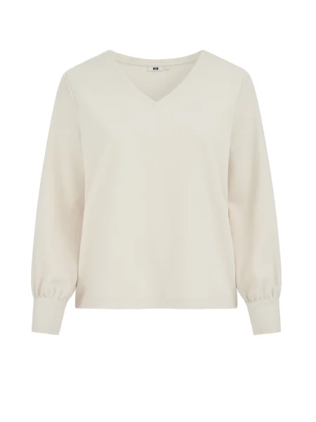 WE Fashion Pulover natural alb