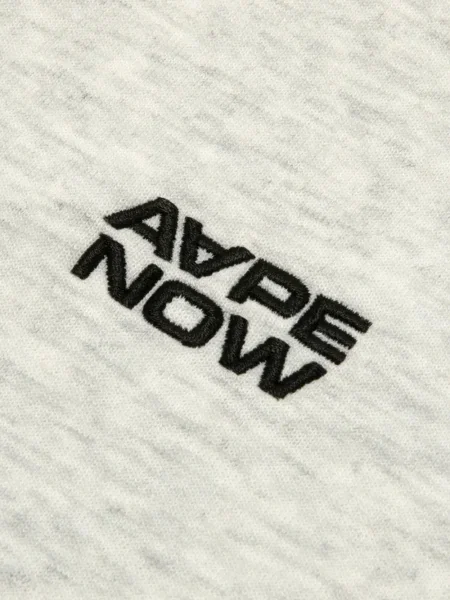 Hanorac Aape By A Bathing Ape cu broderie gri