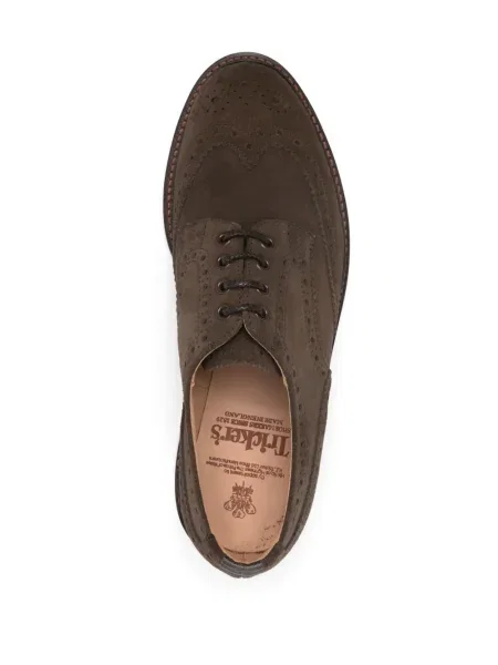 Pantofi Tricker's cu șireturi din dantelă maro