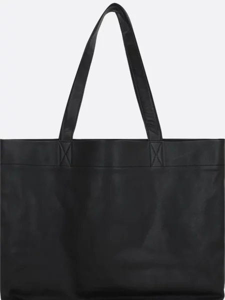 Кожена кожена чанта Discord Yohji Yamamoto черно