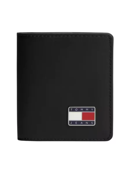 Tommy Jeans portfel RFID skórzany czarny