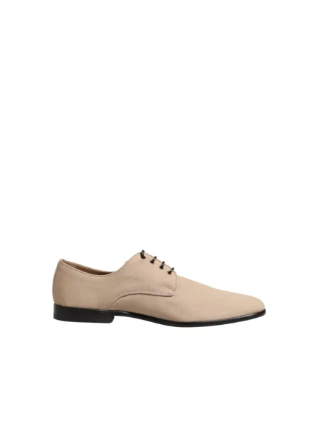 Derby Dolce And Gabbana sznurowany płócienny beżowy