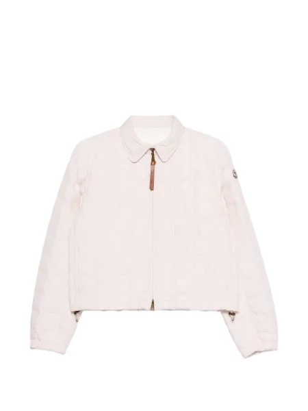 Apykaklė striukė Moncler rožinė