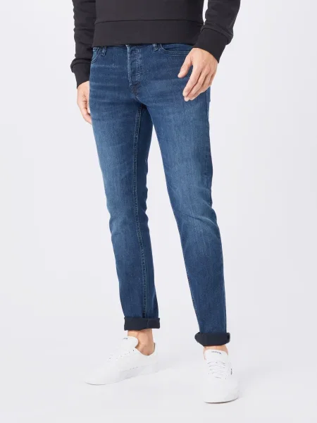 JACK & JONES Džinsai Glenn tamsiai džinso mėlyna