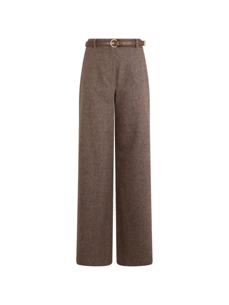 Cu centură pantaloni Max Mara maro
