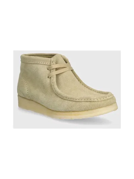 Botki Clarks zamszowe beżowe