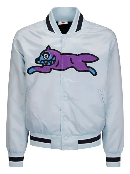 Сатенено бягане яке тип бомбър Icecream синьо