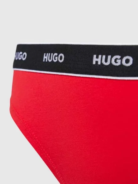 Stringi z elastycznym pasem z logo model ‘Carousel’ Hugo czerwone