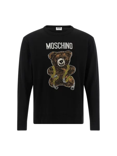 Sweter Moschino wełniany czarny