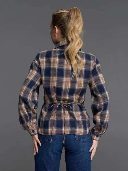 Сорочка повсякденна ISSA Plus мультиколор комбінований верх