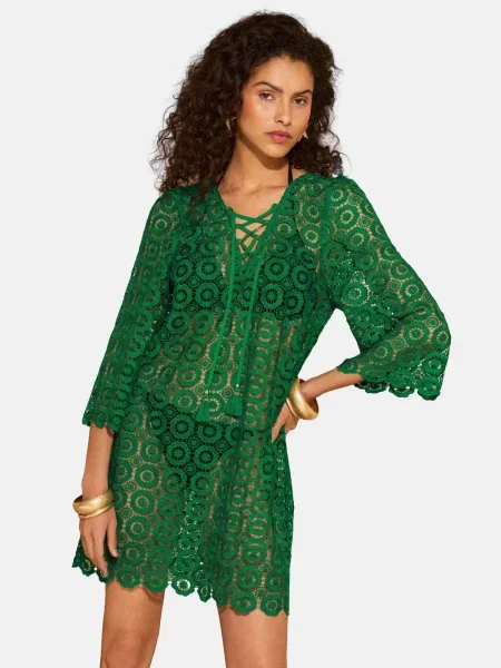 Love & roses Rochie de plaja verde